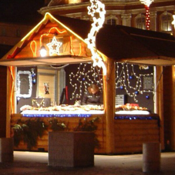 A wooden kiosk used to sell products often found at Christmas Markets will be used in the marketplace at Norjam Jamboree.